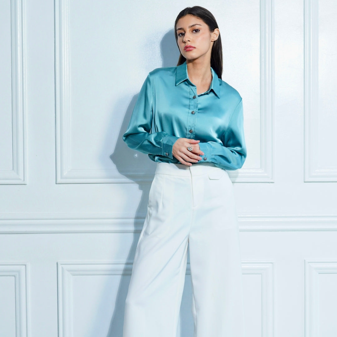 Eliana long-sleeved button-down shirt