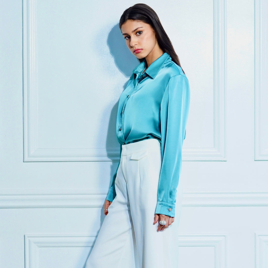 Eliana long-sleeved button-down shirt