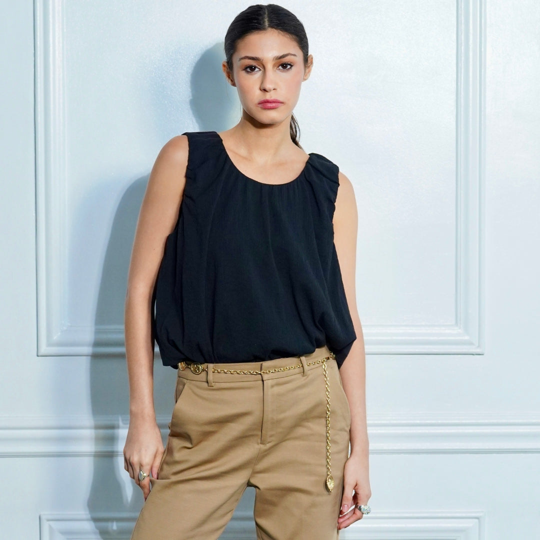 Claire Chiffon Blouson Top