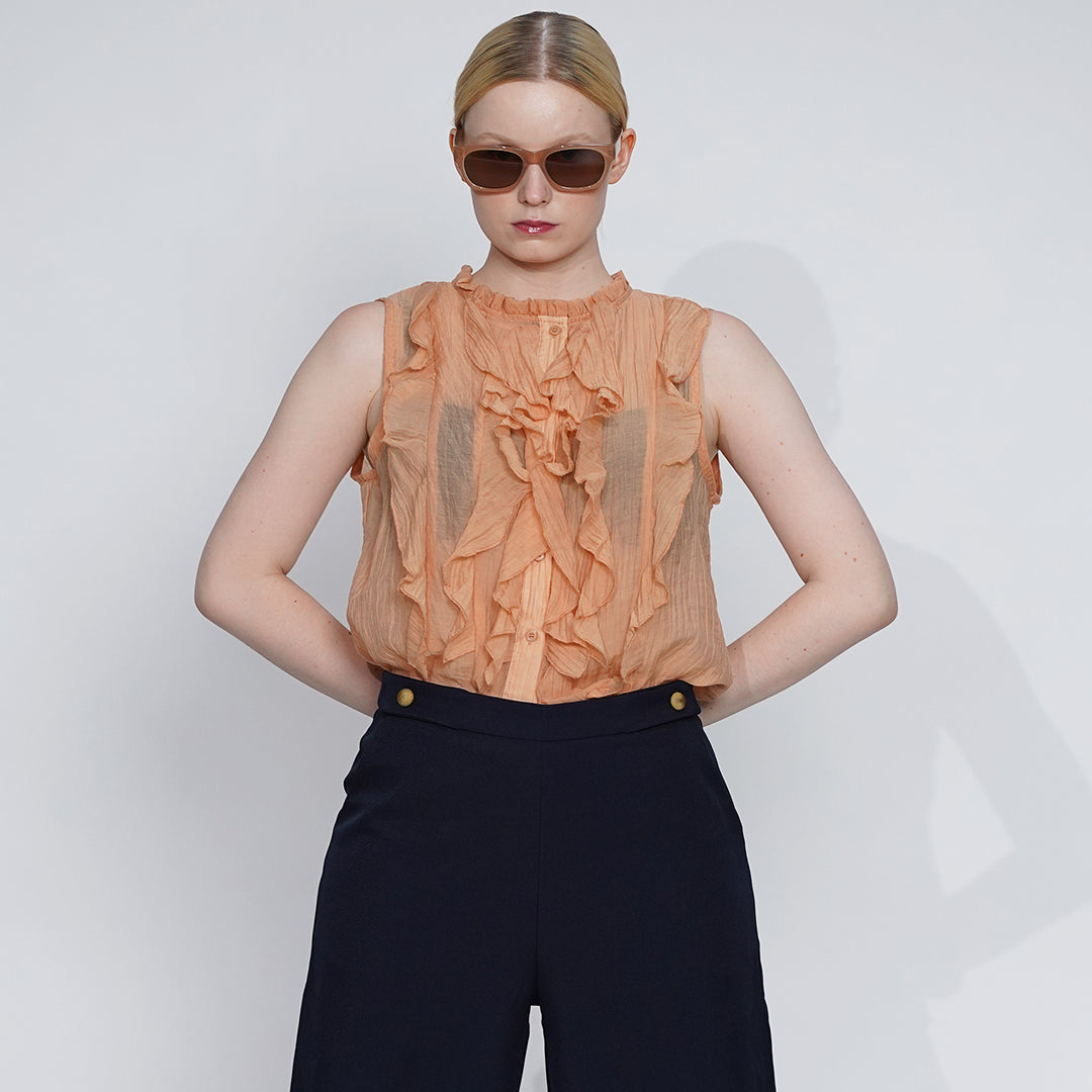 Glenda Ethereal Ruffle Blouse