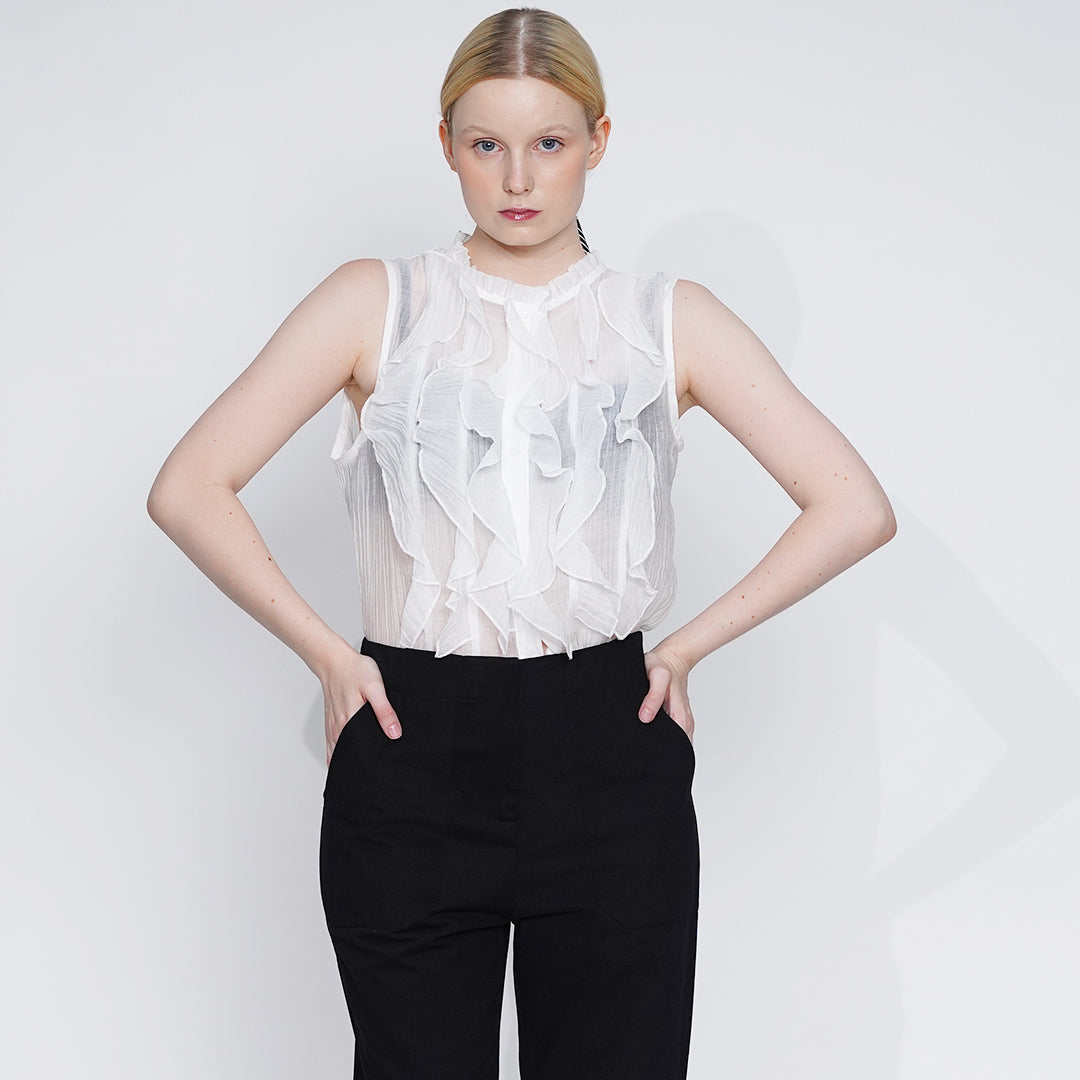 Glenda Ethereal Ruffle Blouse
