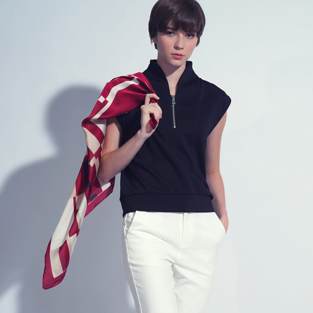 Blake Front Zip Top