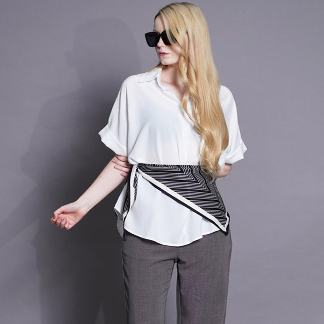 Glenda Clean Line Drape Top