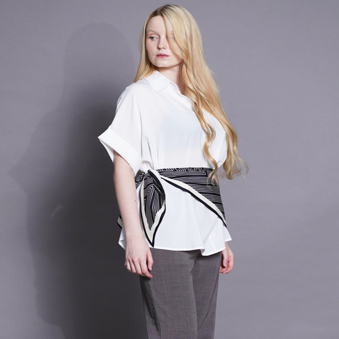 Glenda Clean Line Drape Top