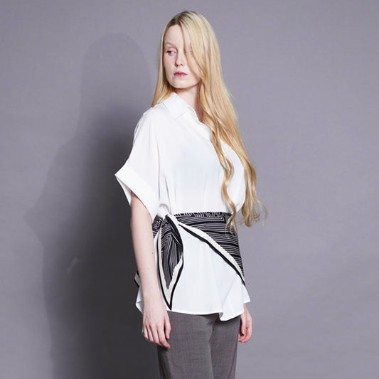 Glenda Clean Line Drape Top