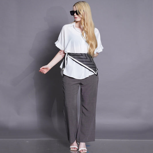 Glenda Clean Line Drape Top