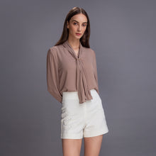 Load image into Gallery viewer, Emma V-neck Front Tie Blouse

