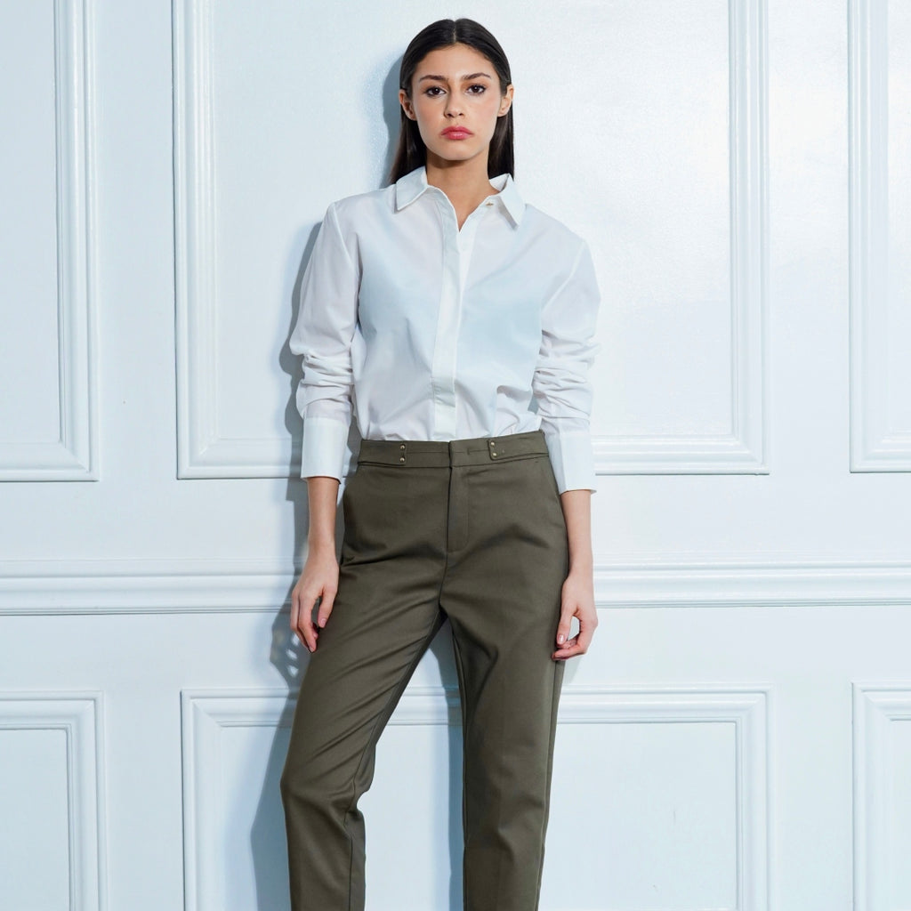 Evelyn Relaxed Fit Collared Blouse