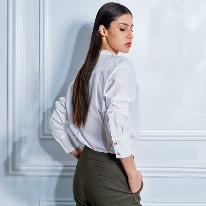 Evelyn Relaxed Fit Collared Blouse