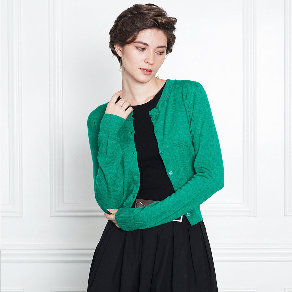 Jade Classic Full Button Cardigan