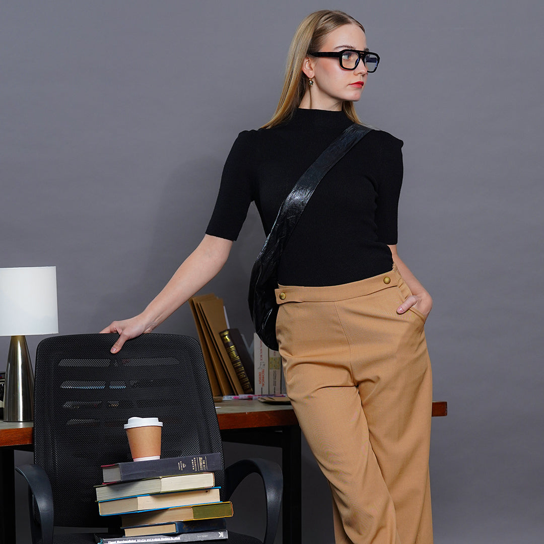 Lily Knit Top with Puff Sleeves