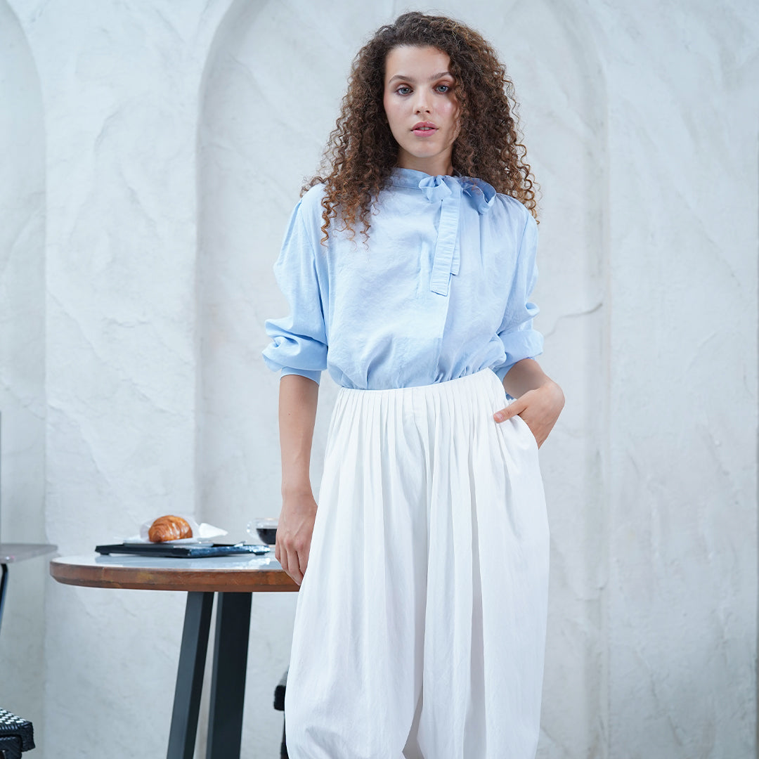 Daria Tie-Neck Blouse