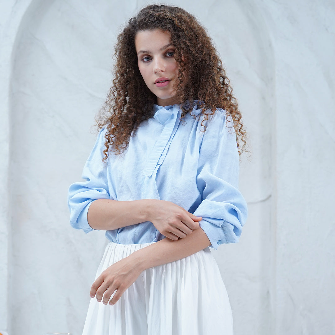 Daria Tie-Neck Blouse