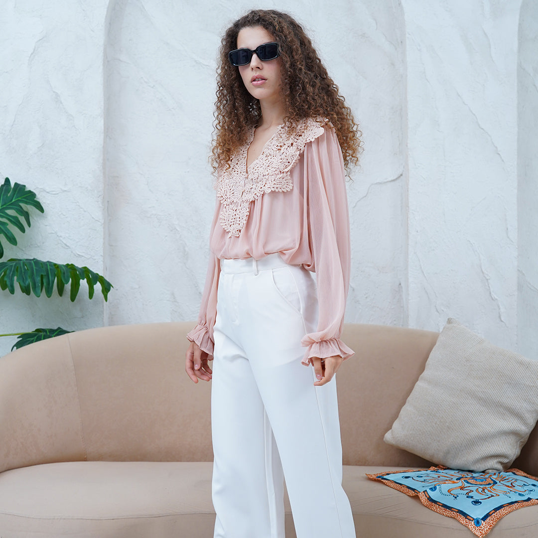 Darcy Ruffled Sleeve Oversized Blouse