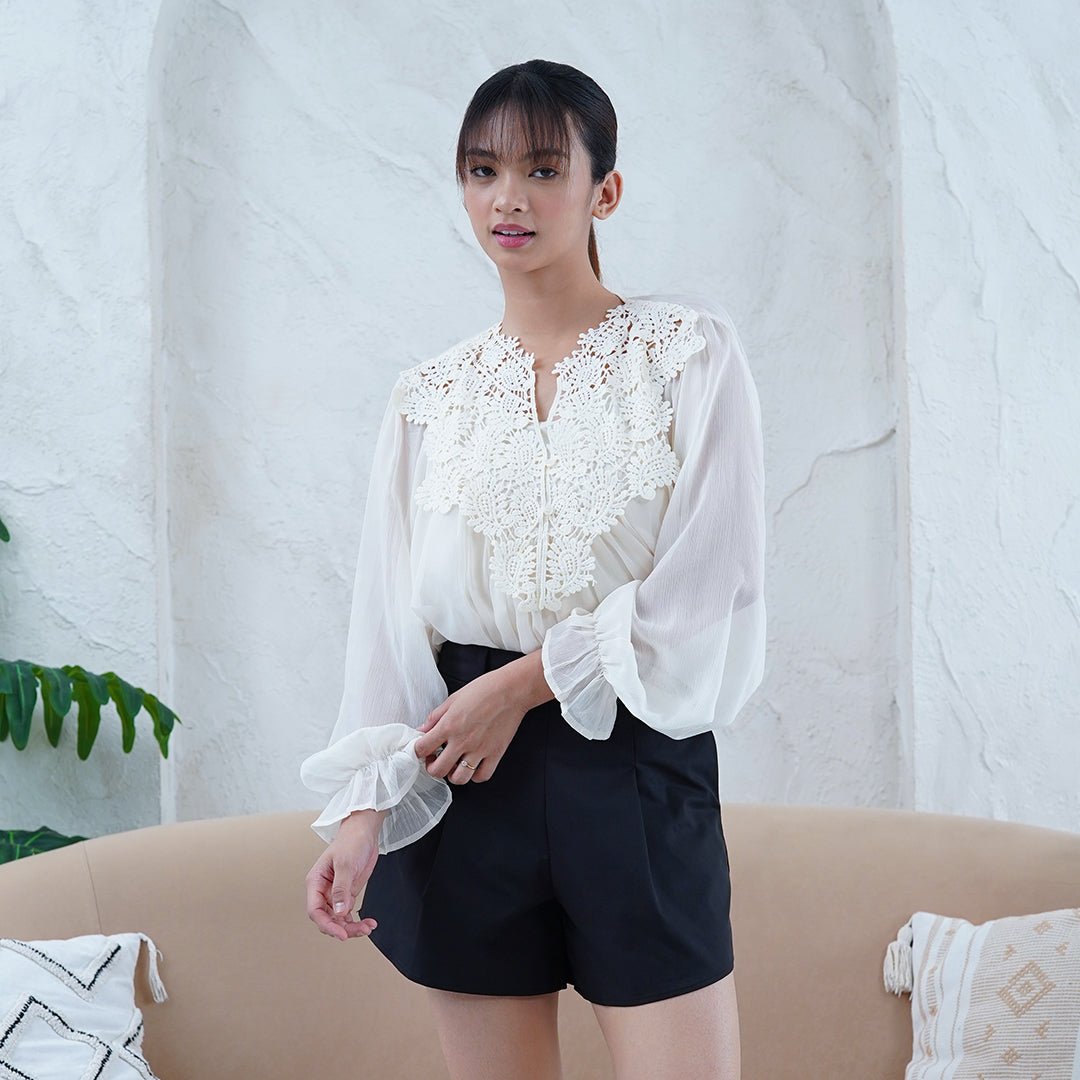 Darcy Ruffled Sleeve Oversized Blouse