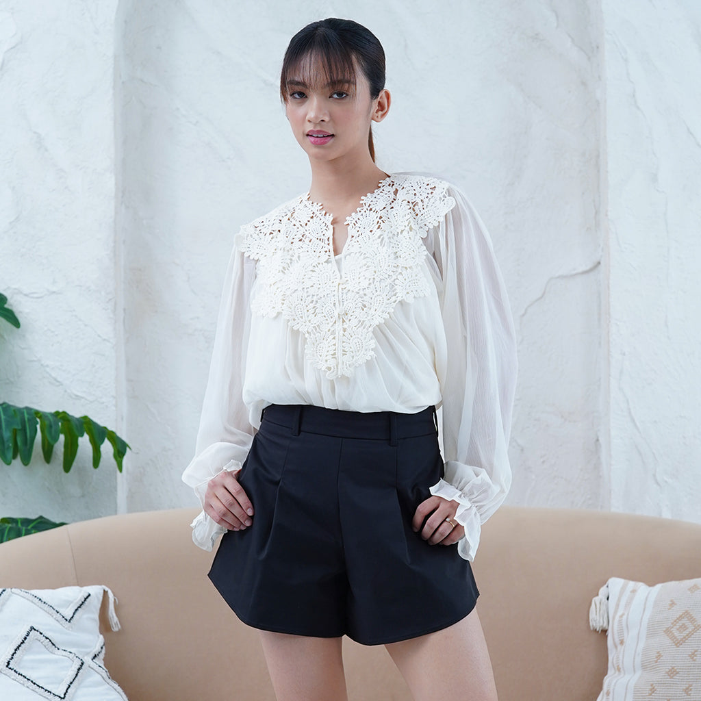 Darcy Ruffled Sleeve Oversized Blouse