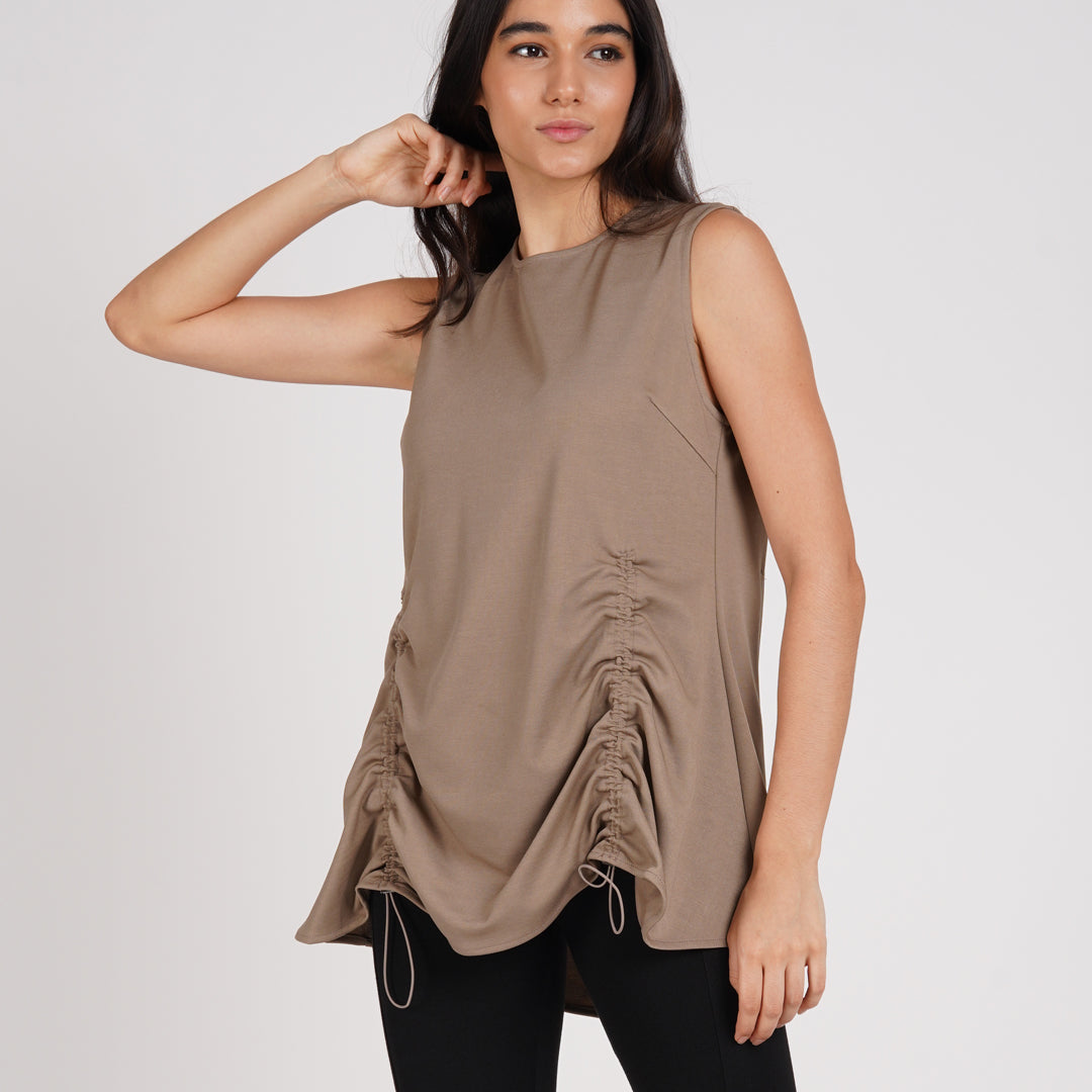 Danny Sleeveless Ruched Top