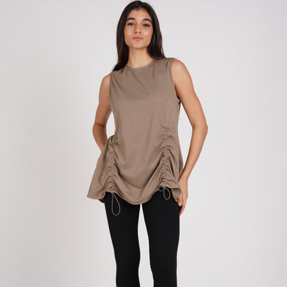 Danny Sleeveless Ruched Top