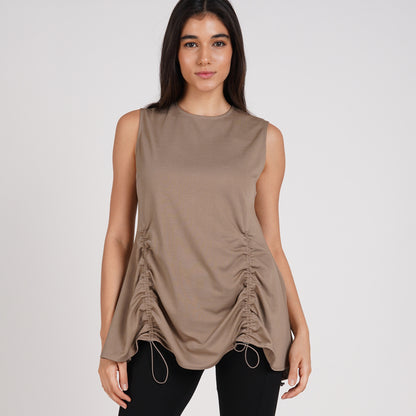 Danny Sleeveless Ruched Top