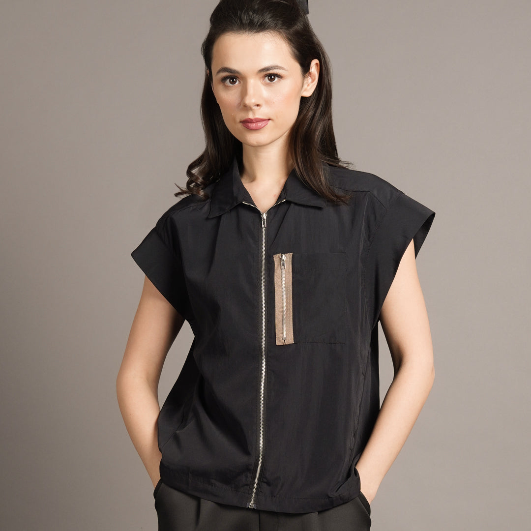 Janae Front Zip Top