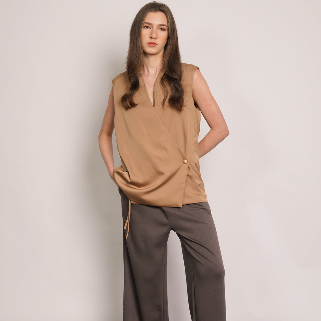 Keith V-neck Wrapped Blouse