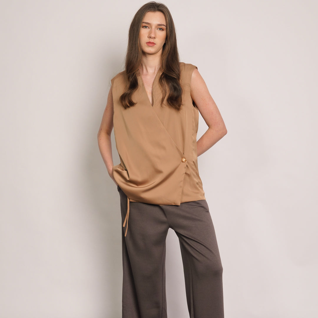 Keith V-neck Wrapped Blouse