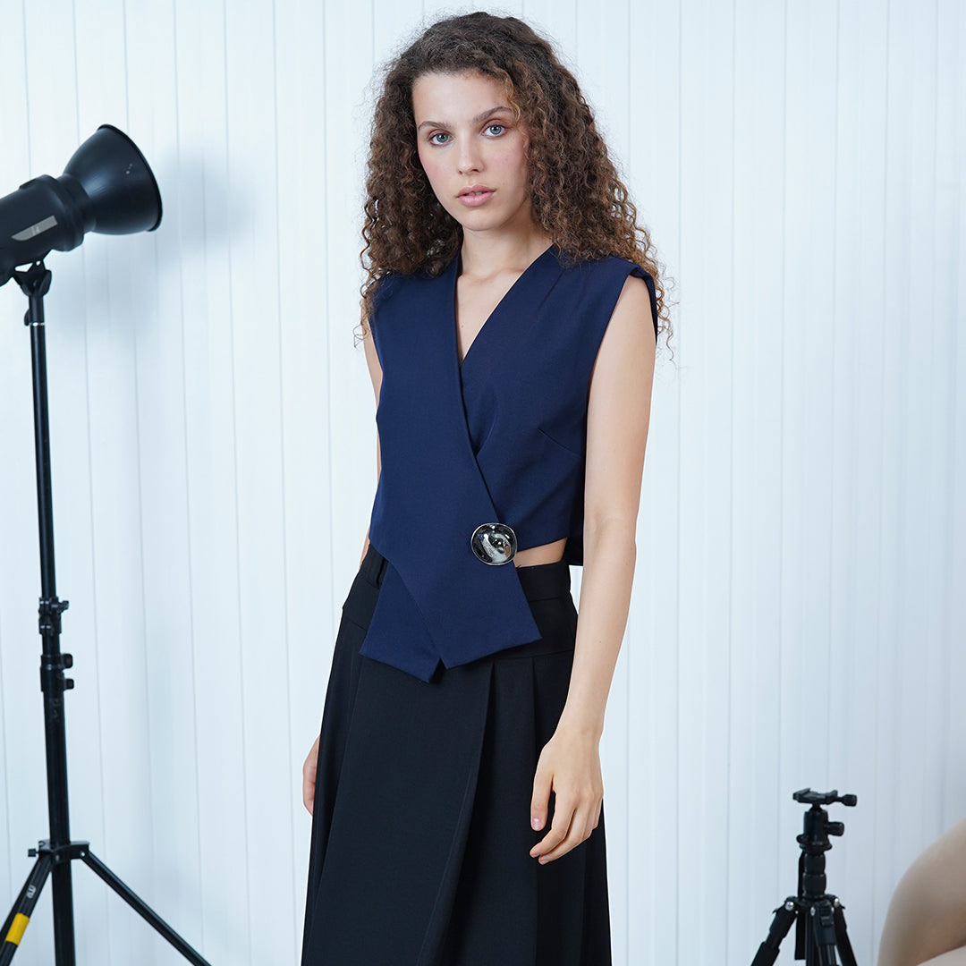 Astrid Sloane Cropped Suiting Top