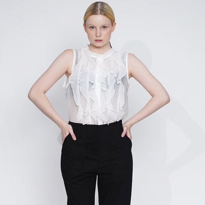 Glenda Ethereal Ruffle Blouse
