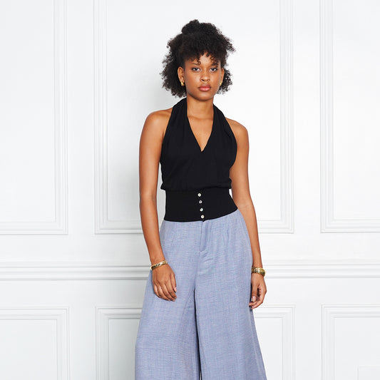 Jezza Corset-Waist Halter