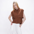 Hannah Ruffled Cropped Blouse