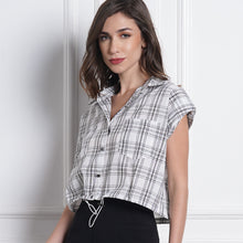 Load image into Gallery viewer, Layla Short Sleeves Plaid Top
