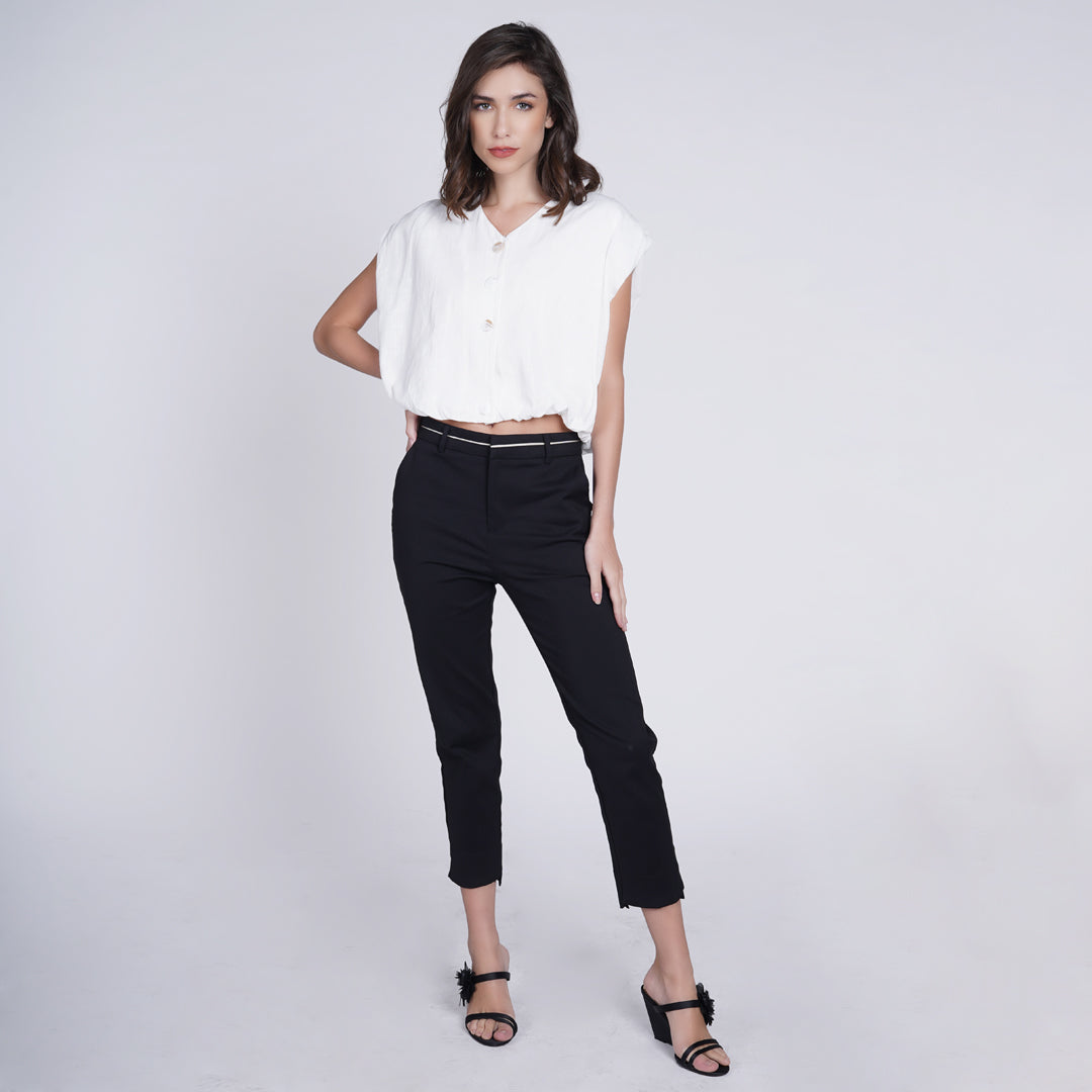 Lunna Cropped Button-up Shirt