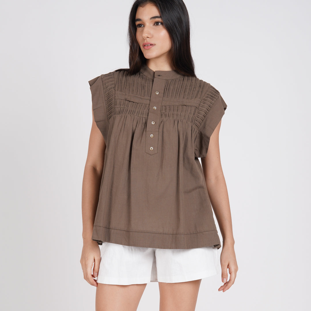 Darcy Pleated Detail Top