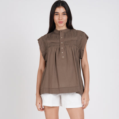 Darcy Pleated Detail Top