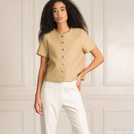 Lexa Iconic Tweed Button-Down