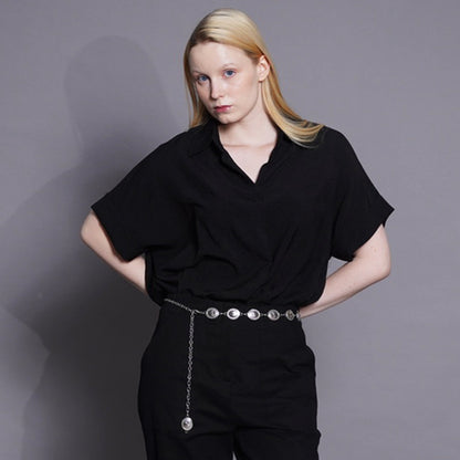 Glenda Clean Line Drape Top