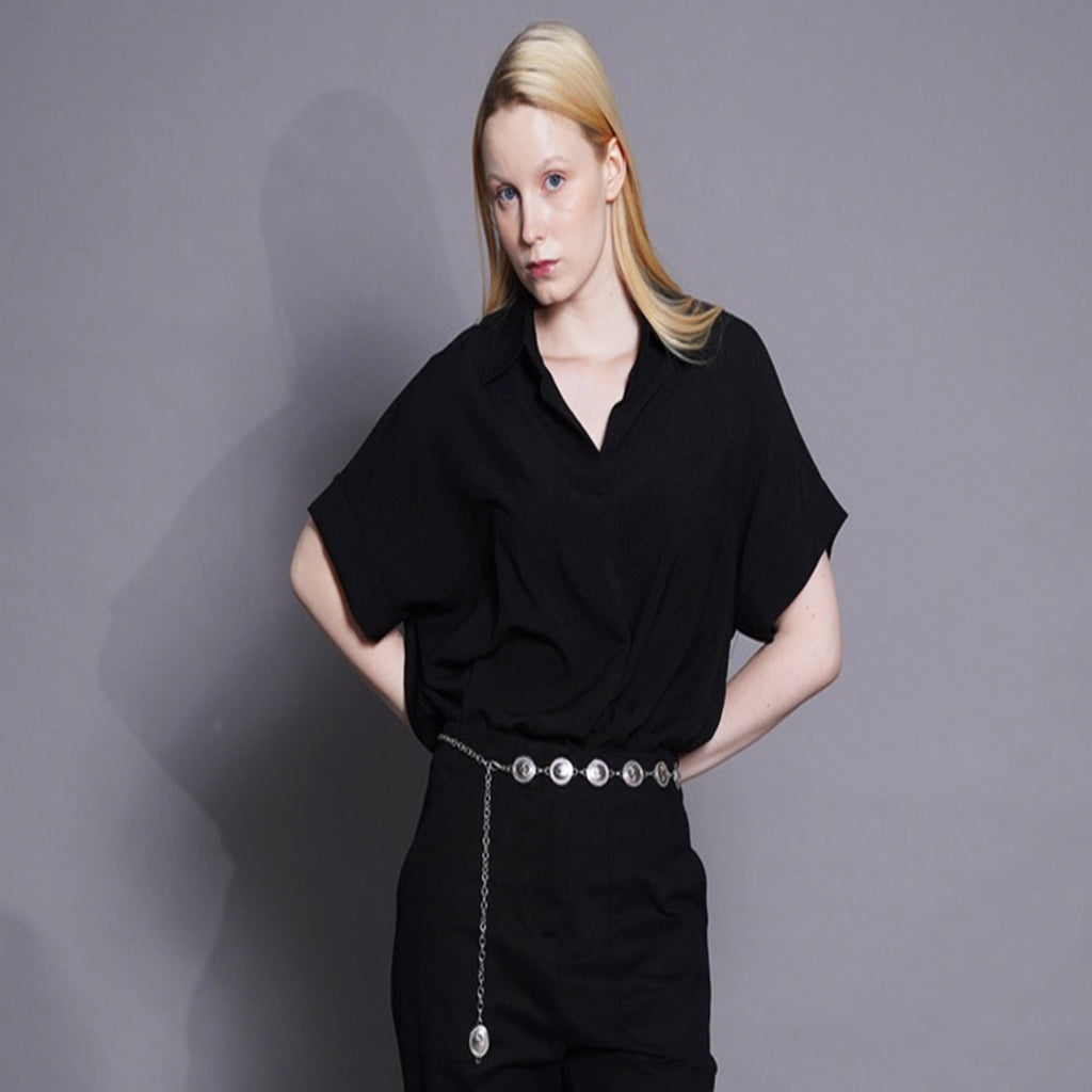 Glenda Clean Line Drape Top