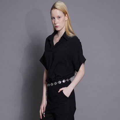 Glenda Clean Line Drape Top