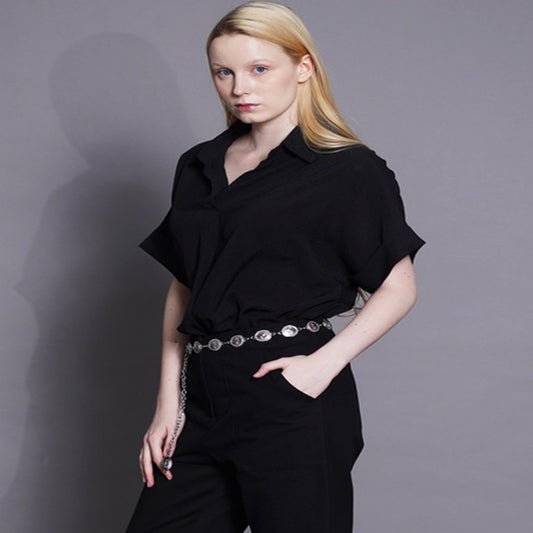 Glenda Clean Line Drape Top