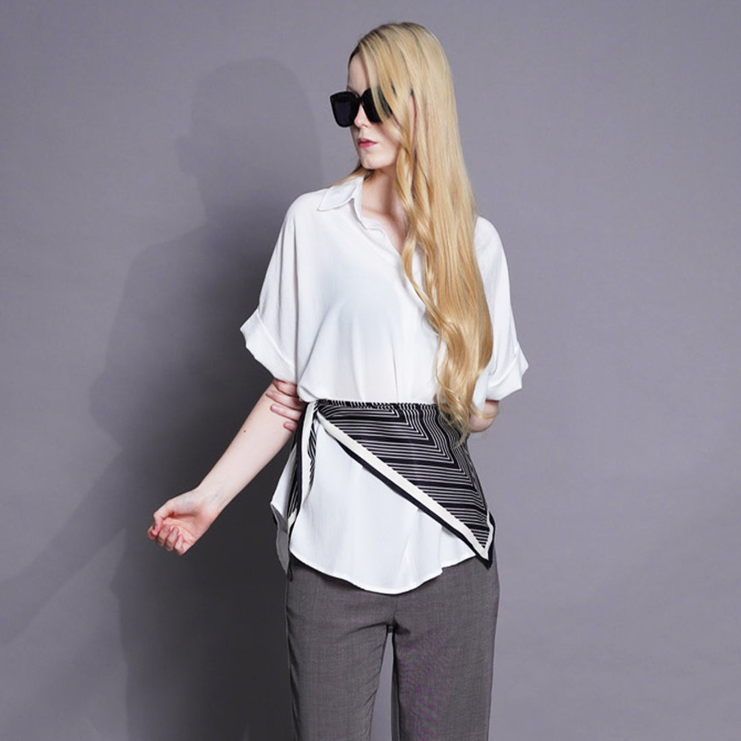 Glenda Clean Line Drape Top