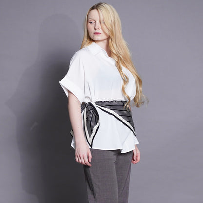 Glenda Clean Line Drape Top