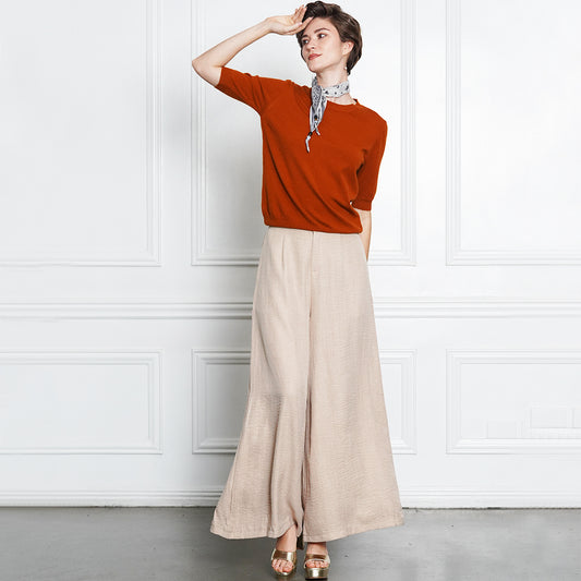 Jullian Executive Rib-Knit Blouse with scarf