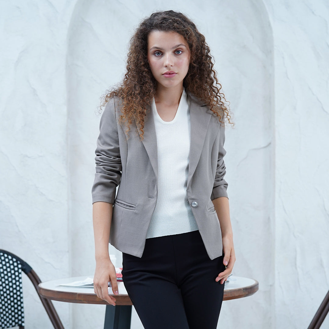 Daphne Split-Neck Knit Top