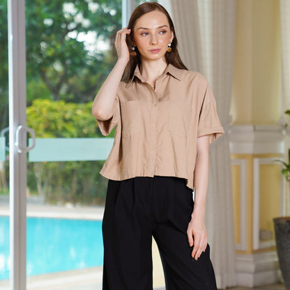 Dennice Boxy Crop Shirt