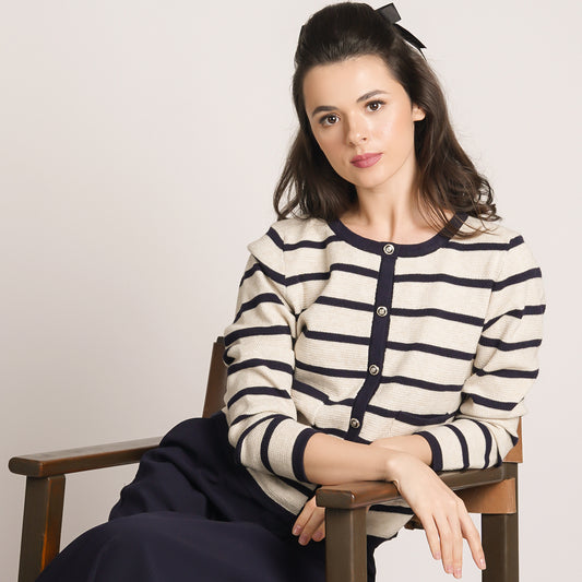 Ionah Stripes Knitted Cardigan