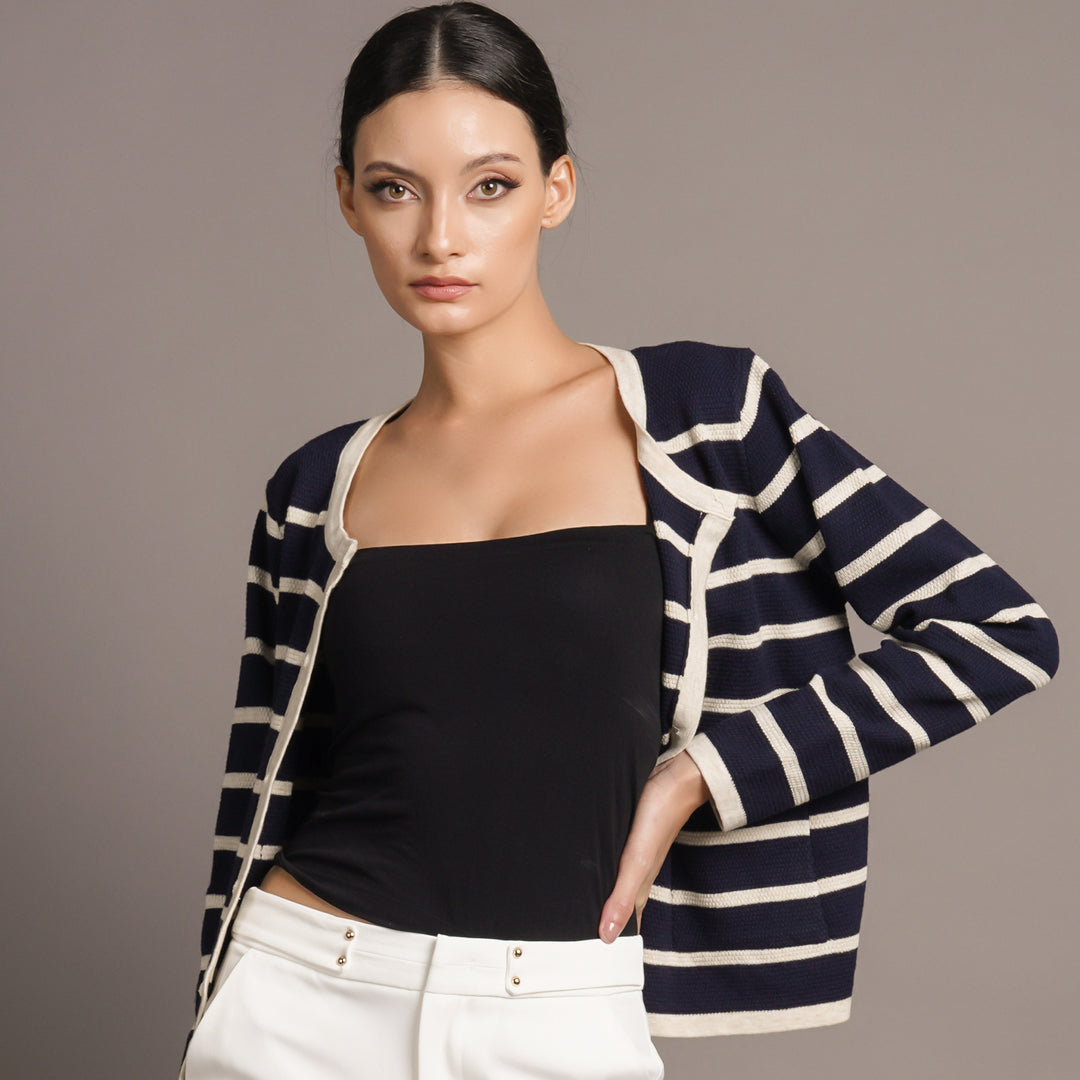 Ionah Stripes Knitted Cardigan