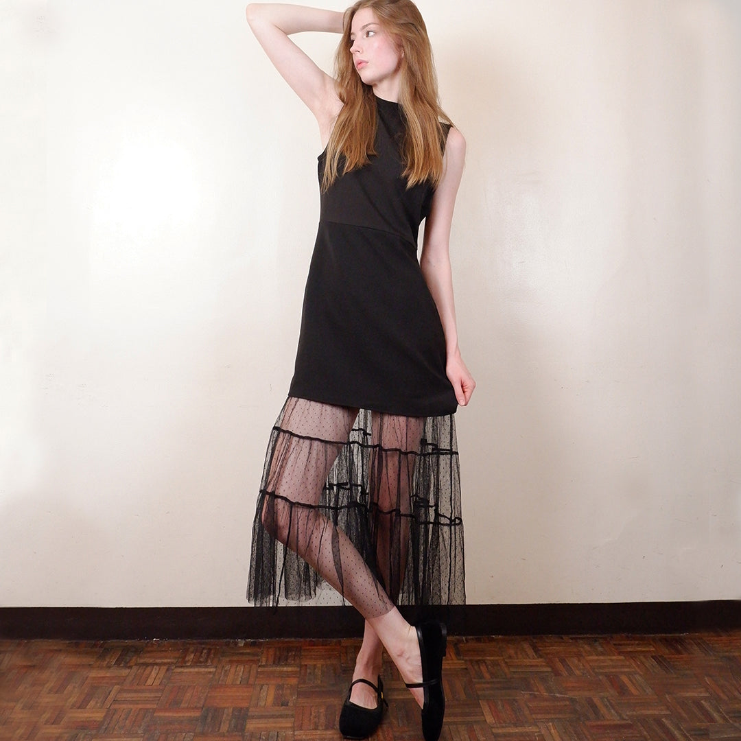 Elvie Layered Mesh Panel Dress