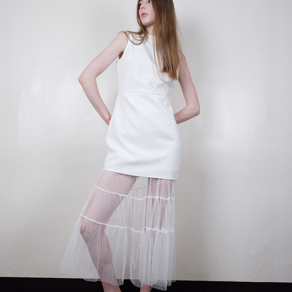 Elvie Layered Mesh Panel Dress