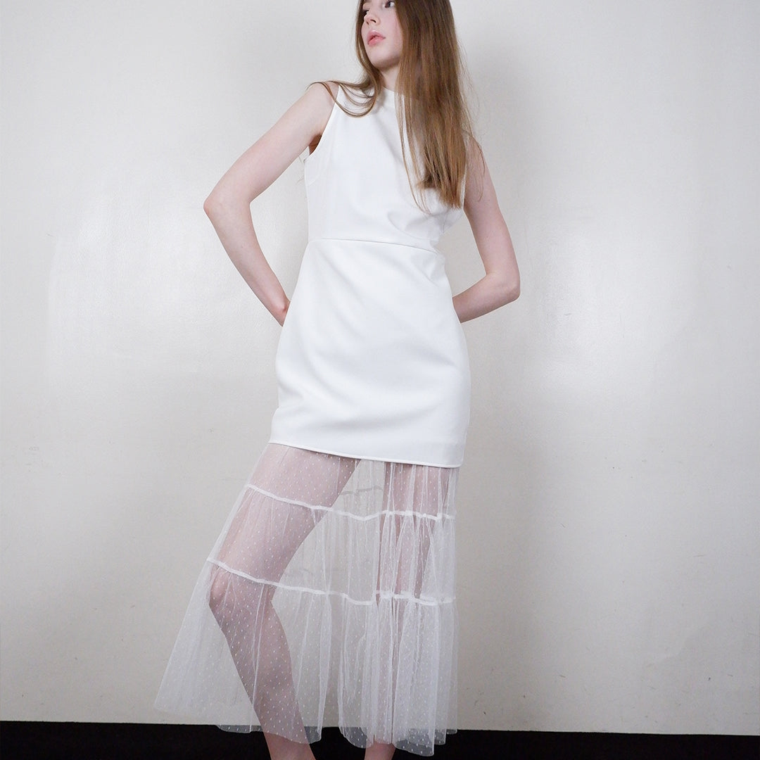Elvie Layered Mesh Panel Dress