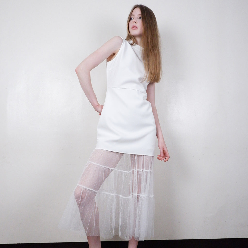 Elvie Layered Mesh Panel Dress